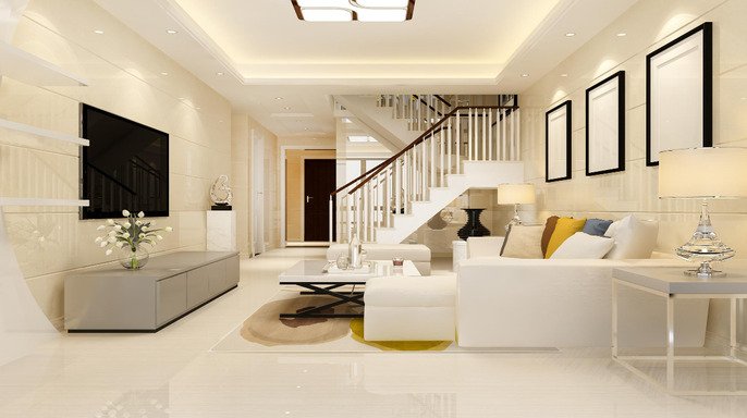 Vibrant house interior design for warm atmosphere